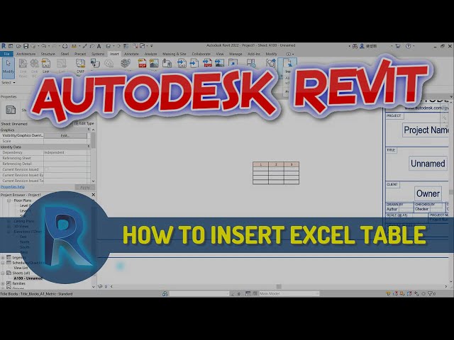 فیلم آموزشی: آموزش Revit How To Insert Excel Table با زیرنویس فارسی