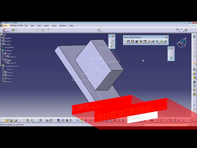 فیلم آموزشی: CATIA||نحوه استفاده از دستور pad در catiaV5 با زیرنویس فارسی