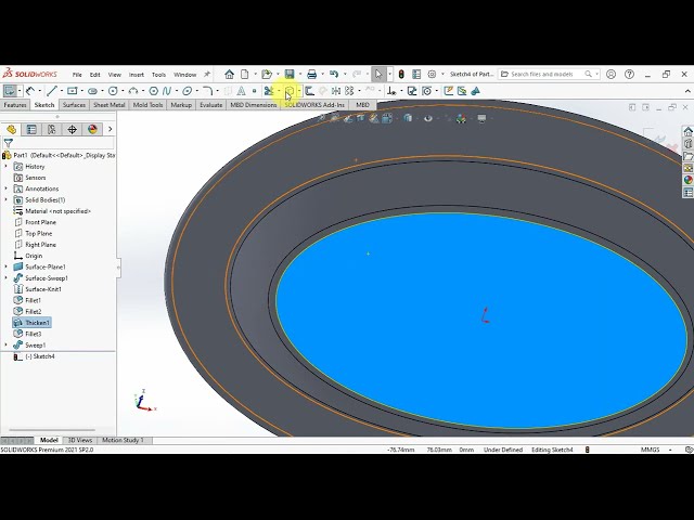 فیلم آموزشی: سطح Solidworks: ELLIPSE PLATE با زیرنویس فارسی