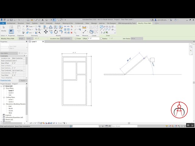 فیلم آموزشی: دیوار در revit | اصلاح دیوار در Revit 2020 | نحوه سفارشی سازی دیوار در Revit | ضخامت دیوار در Revit