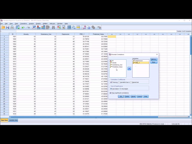 فیلم آموزشی: مقادیر پیش بینی شده رگرسیون در SPSS با استفاده از معادله رگرسیون تخمینی با زیرنویس فارسی
