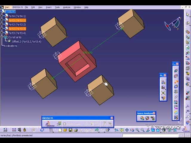 فیلم آموزشی: CATIA V5 Tutorial - Offset Constraint [113] با زیرنویس فارسی