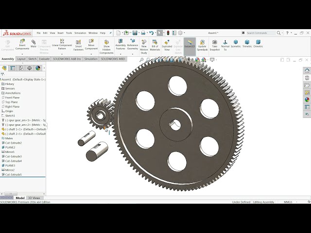 فیلم آموزشی: مونتاژ و انیمیشن Spur Gear در Solidworks