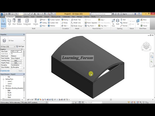 فیلم آموزشی: سقف منحنی در Revit