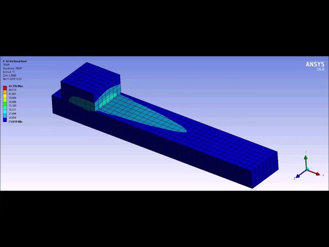 فیلم آموزشی: آموزش: گرمایش اصطکاکی سه بعدی برای Ansys Workbench (دستورات APDL شامل دستورات)