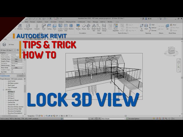 فیلم آموزشی: AutoDesk Revit چگونه نمای سه بعدی را قفل کنیم با زیرنویس فارسی