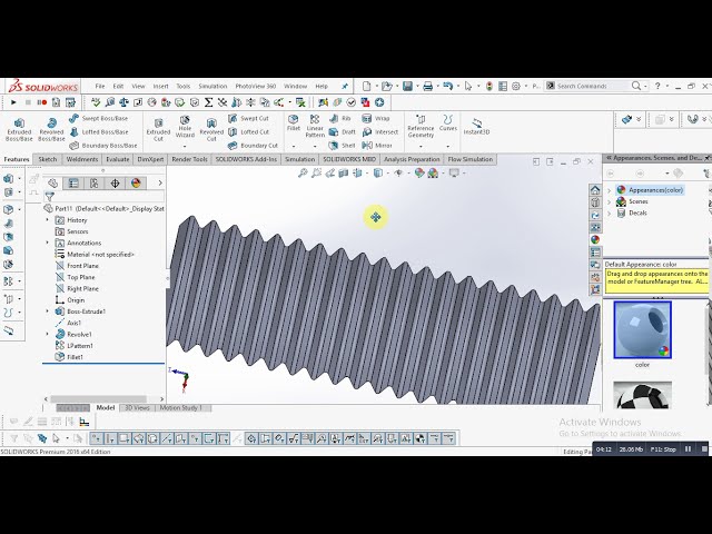 فیلم آموزشی: نحوه طراحی نخ Whitworth در Solidworks