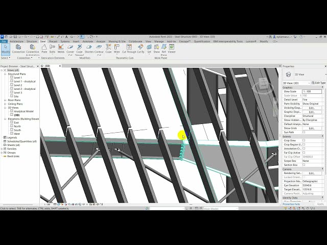 فیلم آموزشی: آموزش سازه فولادی (اتصال پرلین) در Revit 2023 - #003 با زیرنویس فارسی