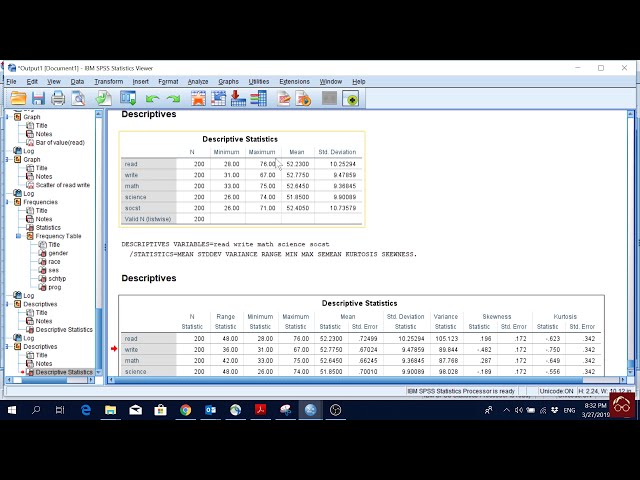 فیلم آموزشی: SPSS (7): آمار توصیفی | میانگین، محدوده، انحراف معیار، چولگی، کورتوزیس با زیرنویس فارسی