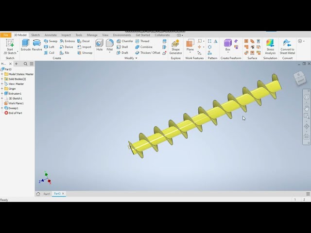 فیلم آموزشی: نوار نقاله پیچ در Autodesk Inventor | Autodesk Inventor برای مبتدیان | مبانی مخترع Autodesk با زیرنویس فارسی