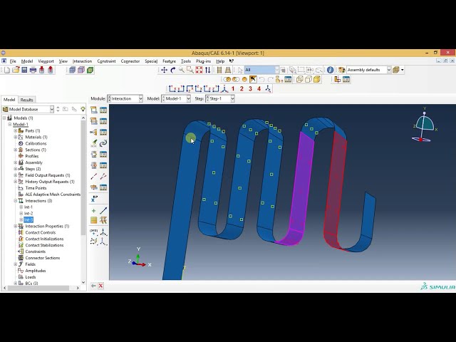 فیلم آموزشی: فیلم های آموزشی Abaqus - تجزیه و تحلیل تماس صفحه فنر سطحی در Abaqus 6.14