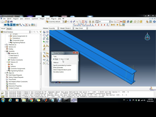 فیلم آموزشی: آموزش 1. بارگیری تیر فولادی کنسول ABAQUS در انتهای آزاد (روش 1) با زیرنویس فارسی