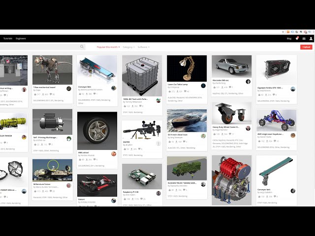 فیلم آموزشی: نحوه دریافت مدل های CAD رایگان برای Fusion 360، Solidworks، Inventor، NX، AutoCAD و غیره با زیرنویس فارسی