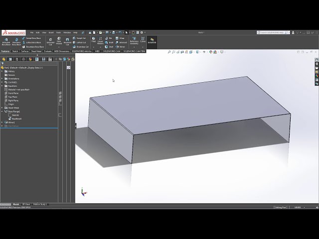 فیلم آموزشی: Solidworks (ورق فلز، بدنه تا آینه)