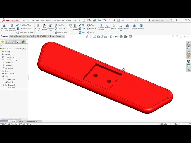 فیلم آموزشی: SolidWorks Tutorial اسباب بازی چوبی Plane 1.Lower Wing