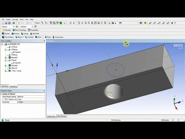 فیلم آموزشی: برش اکسترود در میز کار ANSYS