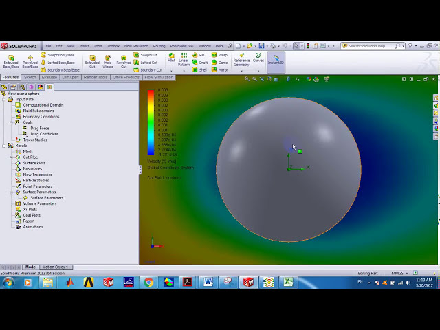 فیلم آموزشی: SOLIDWORKS شبیه سازی جریان خارجی بر روی یک کره