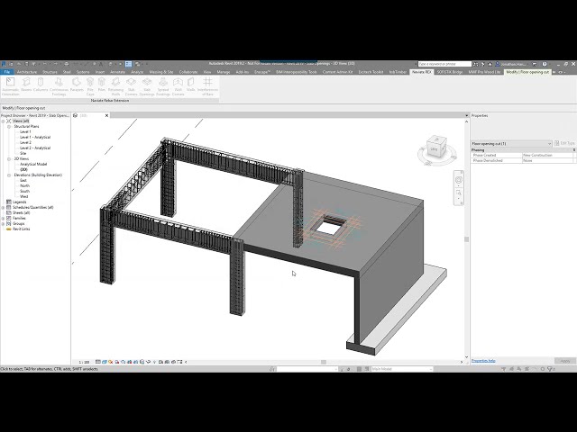 فیلم آموزشی: Revit 2019 - استفاده از Naviate Rebar Extension برای دهانه های دال با زیرنویس فارسی