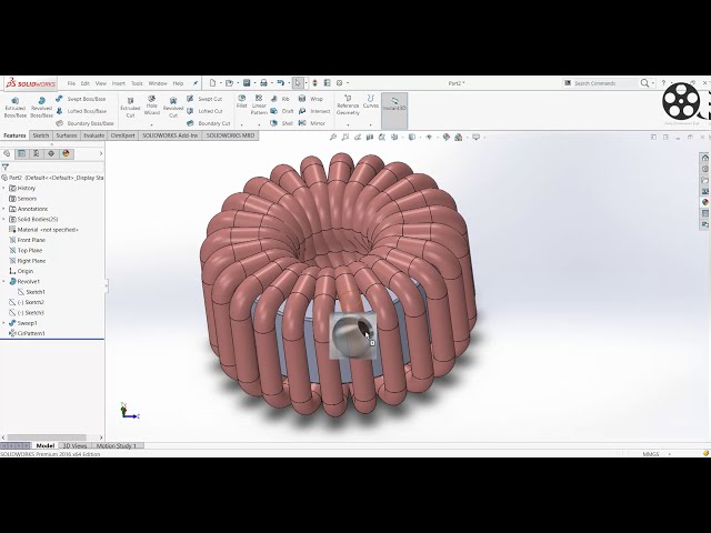 فیلم آموزشی: Solidworks Tutorial: Toroidal Coil/Inductor Coil با زیرنویس فارسی