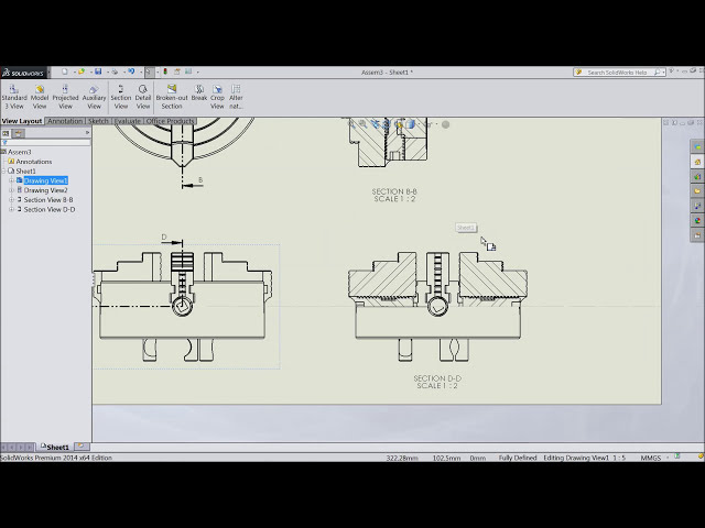 فیلم آموزشی: نحوه ایجاد نمای بخش در طراحی Solidworks با زیرنویس فارسی