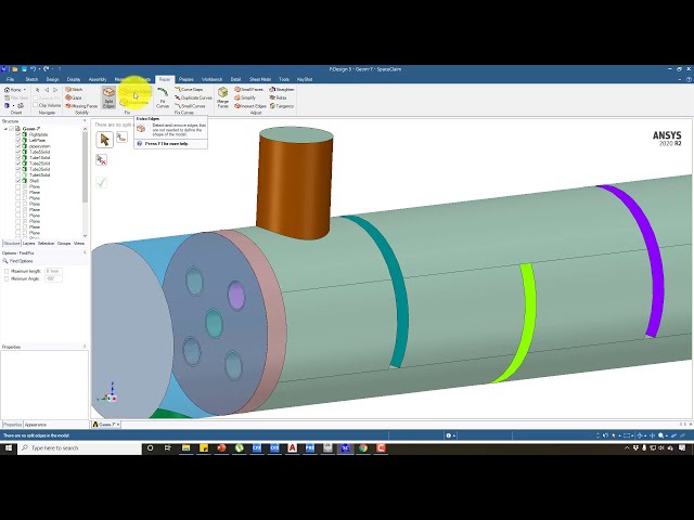 فیلم آموزشی: حذف لبه‌ها، چهره‌های اضافی و غیره از Geometry در ANSYS SpaceClaim | قسمت 10