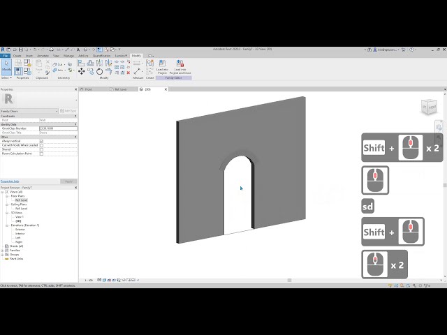 فیلم آموزشی: آموزش Revit (روز 104) - قوس را در یک خانواده درب قرار دهید