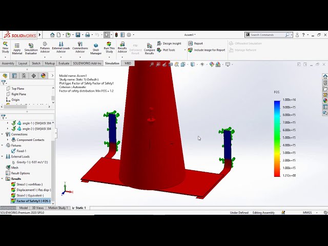 فیلم آموزشی: آموزش شبیه سازی SolidWorks برای بررسی وزن این برگه FOS با زیرنویس فارسی