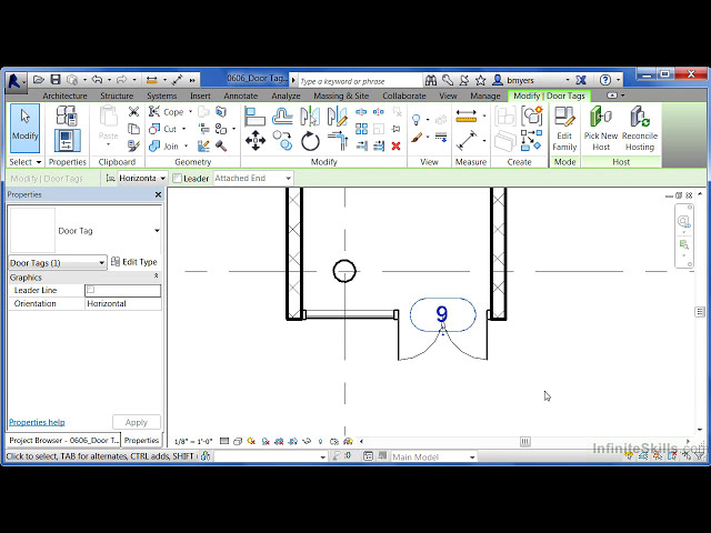 فیلم آموزشی: آموزش Revit - 06_06-Door Tags با زیرنویس فارسی