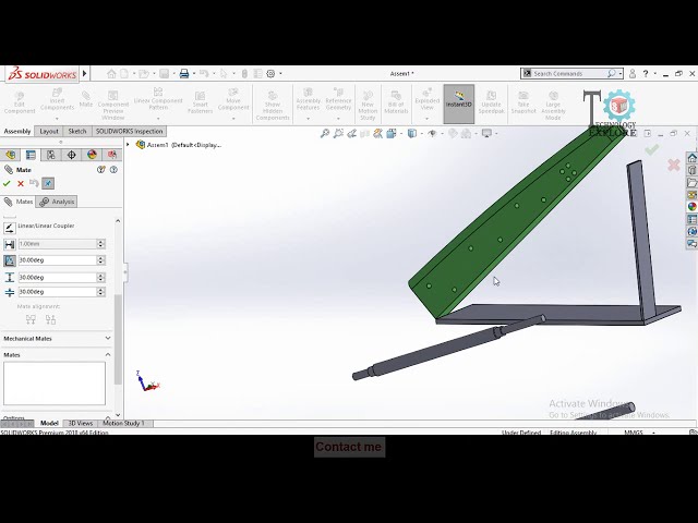 فیلم آموزشی: نحوه اعمال Limit Angle Mate در SolidWorks با زیرنویس فارسی