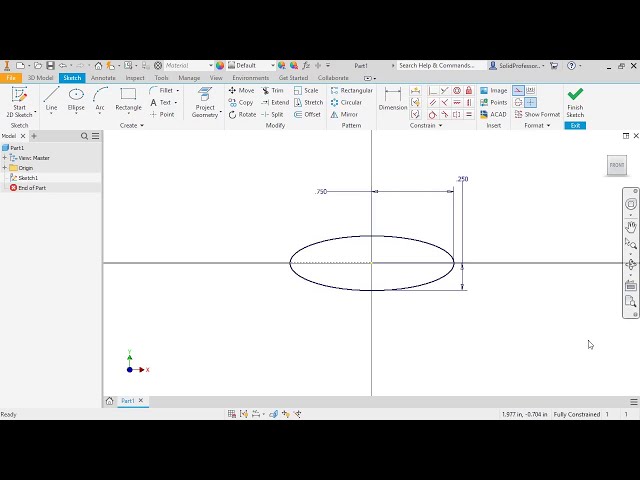 فیلم آموزشی: 28-Ellipse برای Autodesk Inventor 2020 با زیرنویس فارسی