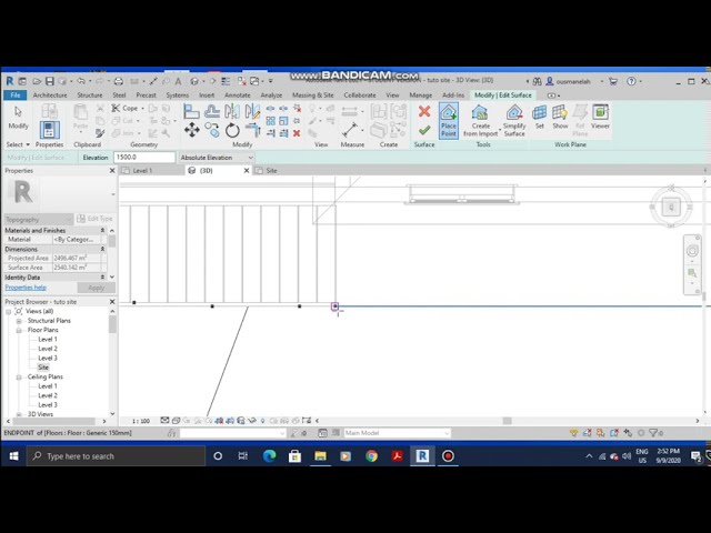 فیلم آموزشی: نحوه تنظیم توپوگرافی سایت با شیب ساختمان در Revit با زیرنویس فارسی