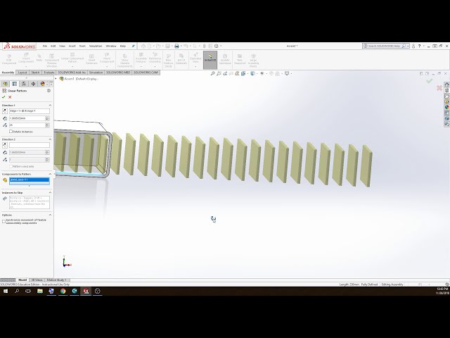 فیلم آموزشی: Solidworks - آزمایشگاه ذخیره سازی سی دی - الگوی اجزای خطی