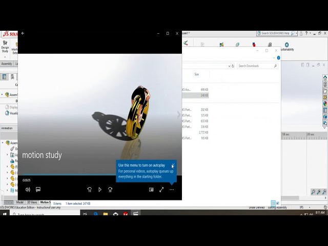 فیلم آموزشی: مطالعه حرکت Solidworks: چگونه می توان موتور را اضافه کرد و انیمیشن را به مطالعه حرکتی ذخیره کرد؟ با زیرنویس فارسی