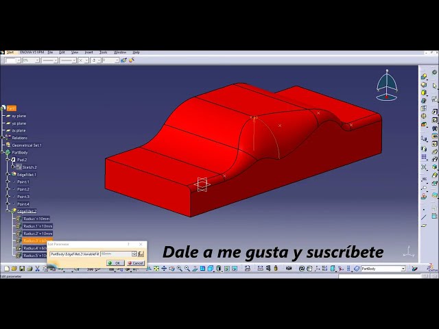 فیلم آموزشی: آموزش Variable Radius Fillet Catia V5 با زیرنویس فارسی