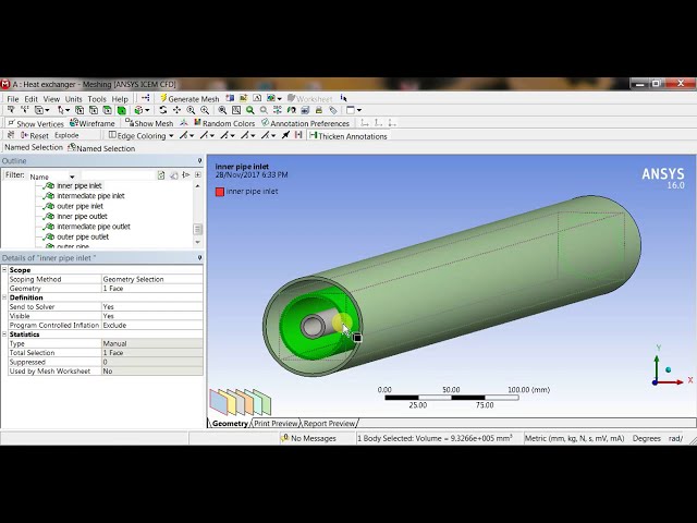 فیلم آموزشی: آموزش فلوئنت ANSYS، تجزیه و تحلیل مبدل حرارتی سه لوله، (قسمت 1/2)