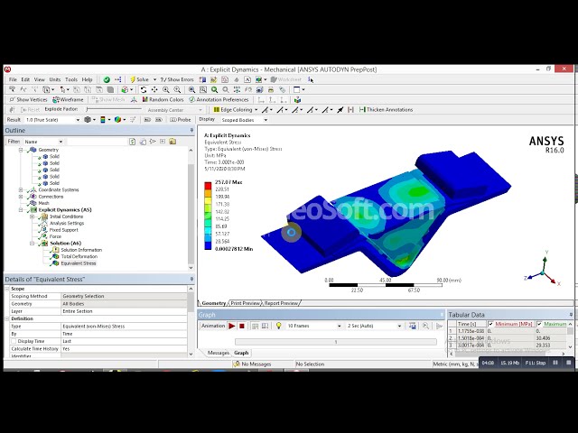 فیلم آموزشی: ANSYS Mechanical Tutorial – Sheet Metal Bending Simulation – Metal Forming