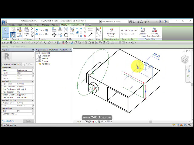 فیلم آموزشی: REVIT HVAC PROJECT 03 وارد کردن VAV UNIT OPEN FAMILY به اتصال دهنده ها نگاه کنید با زیرنویس فارسی