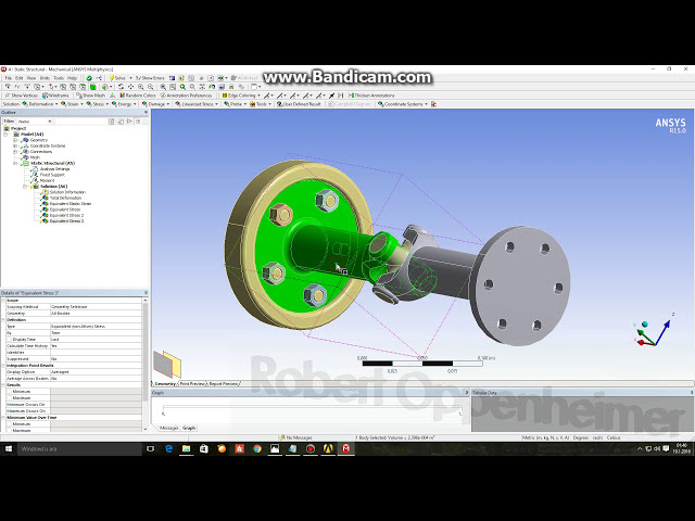 فیلم آموزشی: تجزیه و تحلیل پیچ خوردگی شفت میز کار Ansys (راه حل) قسمت 2