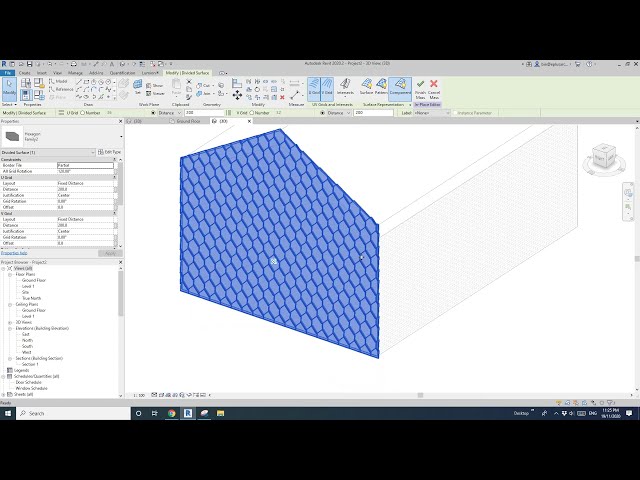 فیلم آموزشی: Revit Everyday (روز 245) - تمرین مبتنی بر الگوی پانل پرده (شش ضلعی) با زیرنویس فارسی