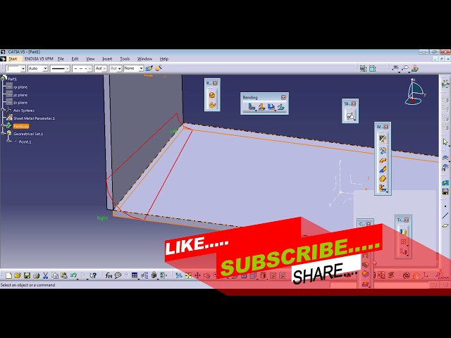 فیلم آموزشی: خم مخروطی، خم متغیر در CATIA||ورق فلزی-CATIA V5