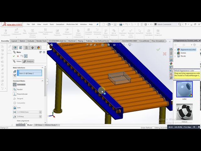 فیلم آموزشی: نحوه طراحی نوار نقاله افقی در solidworks