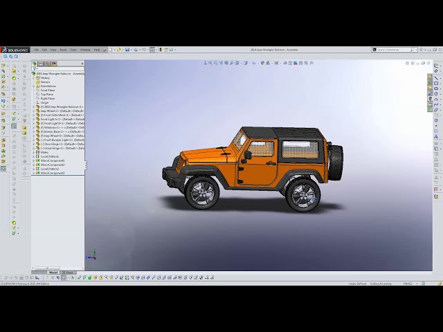 فیلم آموزشی: Jeep Wrangler Rubicon 2010 – SolidWorks Tutorial (قسمت 12)