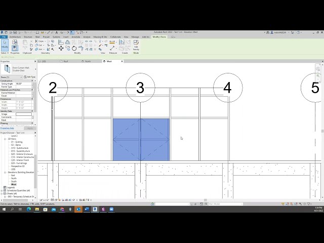 فیلم آموزشی: Revit 2022: Adding Curtain Wall Door با زیرنویس فارسی