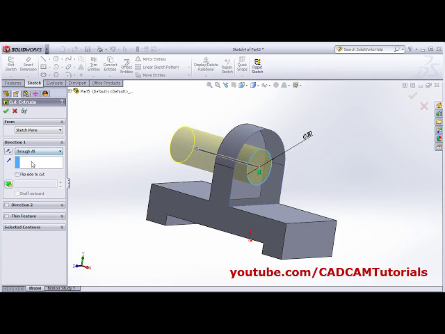 فیلم آموزشی: تمرینات تمرینی SolidWorks برای مبتدیان - 5 | آموزش مدلسازی قطعات سالیدورکس با زیرنویس فارسی