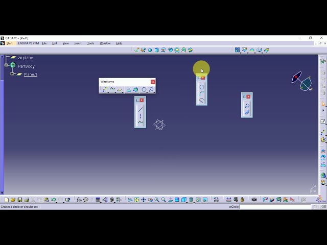 فیلم آموزشی: Catia v5 Wireframe And Surface Design | گزینه تعریف دایره |