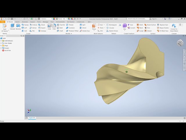 فیلم آموزشی: Autodesk Inventor 2020: 8: 3D Sweep با زیرنویس فارسی