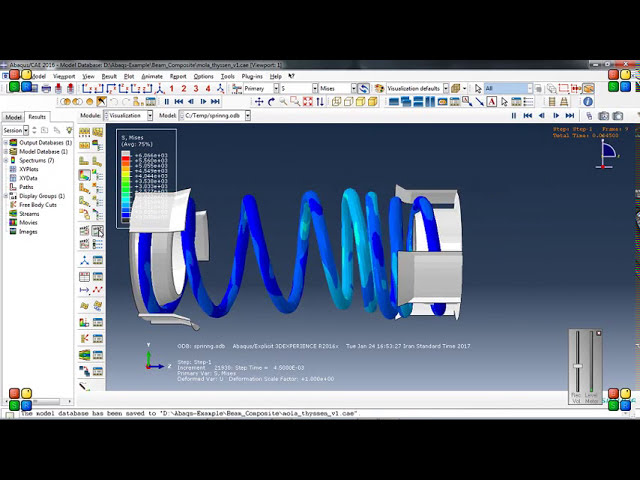 فیلم آموزشی: شبیه سازی فنر سیم پیچ در Abaqus