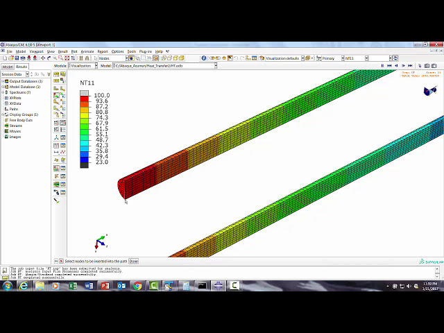 فیلم آموزشی: Abaqus 614: تجزیه و تحلیل انتقال حرارت گذرا (حالت هدایت) با زیرنویس فارسی