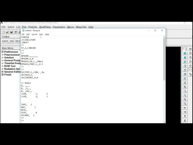 فیلم آموزشی: ایجاد کد ماکرو ساده در APDL مکانیکی (ANSYS) - یک مشکل نوار با زیرنویس فارسی