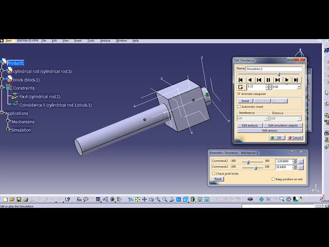 فیلم آموزشی: اتصال استوانه ای DMU KINEMATICS/MOCKUP DIGITAL CATIA V5